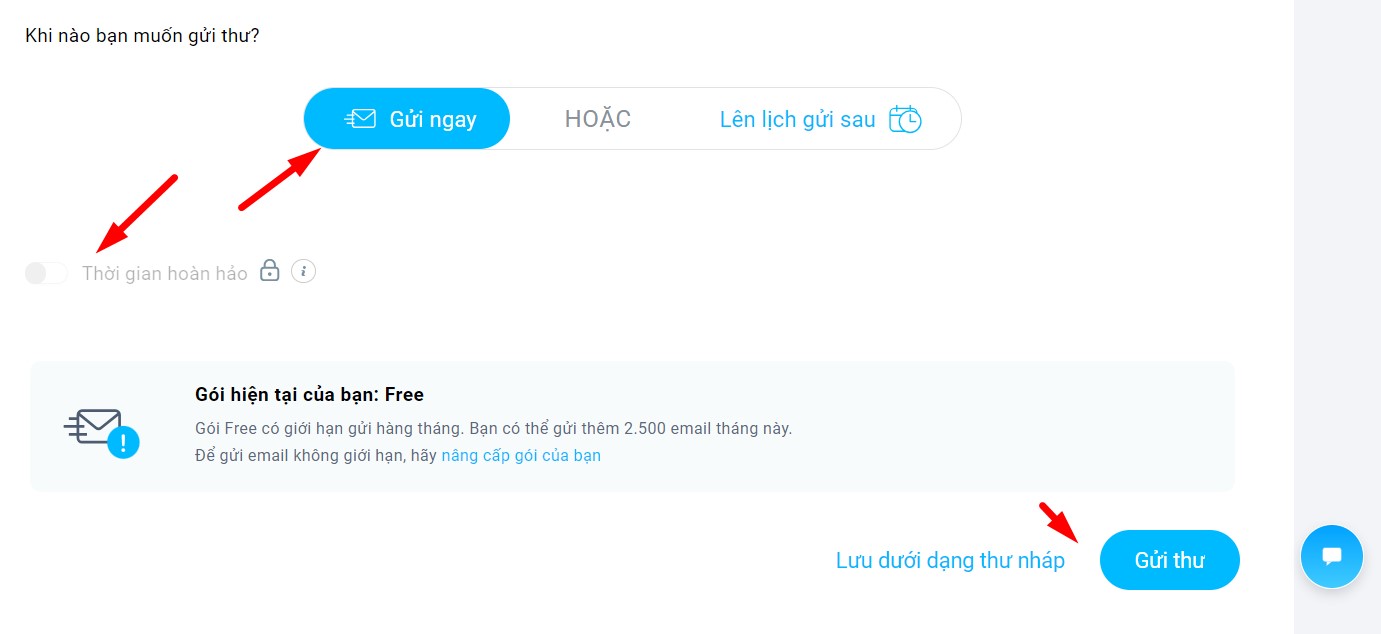 Cấu hình thử email Getresponse tức thì